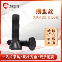 供應(yīng) 鵝蛋絲 高強度鵝蛋螺栓 襯板螺栓球磨機螺絲 發(fā)黑元寶螺栓