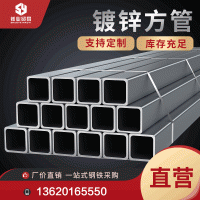 樂(lè)從鋼材 鍍鋅方管 Q235B方矩管 方通40*40熱鍍鋅矩形管 廠家批發(fā)