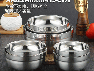 廠價直銷304不銹鋼蒸蛋碗加厚帶蓋碗雞蛋羹蒸飯碗兒童湯盅燉盅
