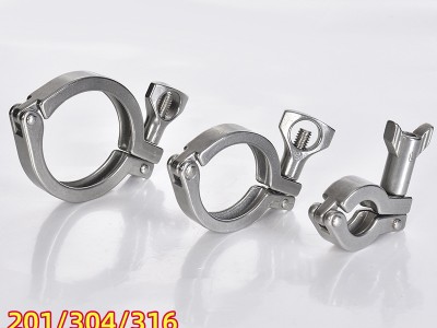 304不銹鋼卡箍中型 重型衛(wèi)生級快裝精鑄卡套裝快速接頭卡盤