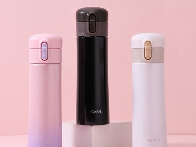 KAKE 304不銹鋼保溫杯 辦公水杯創(chuàng)意家用時(shí)尚茶杯彈跳雙層保溫杯