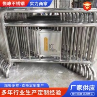 工廠定制201/304不銹鋼鐵馬印logo小區(qū)酒店商場(chǎng)交通圍欄 移動(dòng)鐵馬