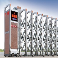 鋁合金智能伸縮門(mén) 不銹鋼電動(dòng)伸縮門(mén) 大門(mén)車牌感應(yīng)電動(dòng)門(mén)