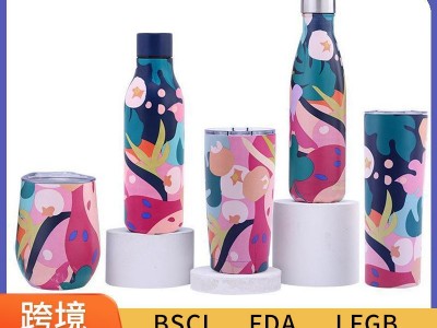 跨境新款可樂(lè)瓶 雙層304不銹鋼戶外運(yùn)動(dòng)水瓶漆染印紅酒瓶保溫水杯